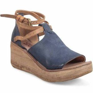 AS-98  NINO WEDGE SANDALS.